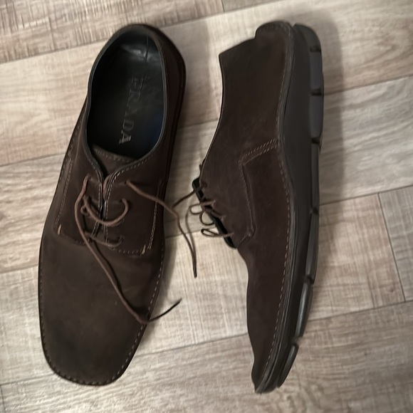 PRADA Chocolate brown suede Men’s size 9.5 US (Prada 8.5 2E) - Picture 8 of 12